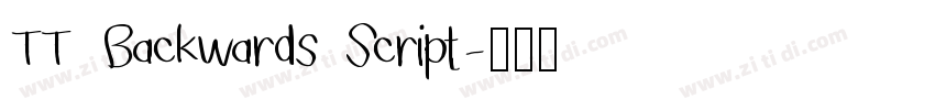 TT Backwards Script字体转换
